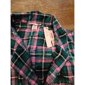 BNWT feminine VICTORIA SECRET Plaid Pajama Set Flannel Long Sleeve Pants XXL